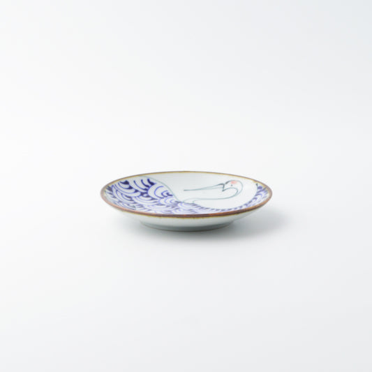 Kotohogi Elegance Small Plate: Crane and Turtle