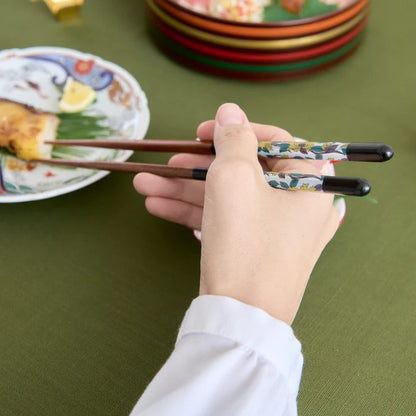 Seikou Kiln Black Kutani Color Reusable Chopsticks