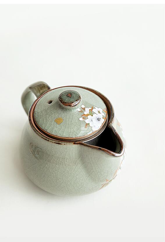 Sakura and Bird Kutani Teapot